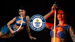 The World's Craziest Sword Swallower - Guinness World Records