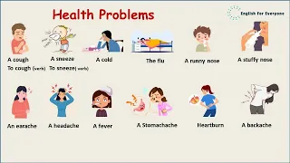 Health Problems in English (with examples)-English Vocabulary