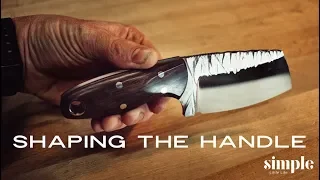 Chunky Monkey with a Rock Pattern Part 4 - Shaping the Handle