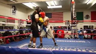 Mayweather Boxing Club AKA The Doghouse sparring w  Memphis Miller