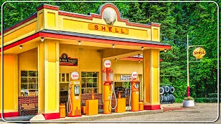 Vintage Gas Stations of 1920s - 1940s USA