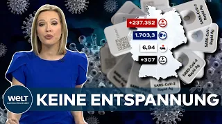 Aktuelle CORONA-ZAHLEN: 237.352 COVID-19-Neuinfektionen - Inzidenz steigt auf 1.703,3