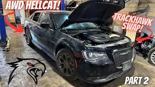 Building The World's First AWD Hellcat Chrysler 300 *PART 2*