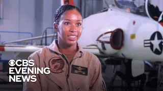 U.S. Navy's first Black female fighter pilot to receive her wings