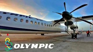 Olympic Dash 8 Q400 | Flight Athens-Kavala Trip Report | Takeoff to Landing | GoPro Wing/Engine View