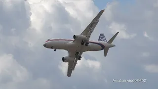 Sukhoi SuperJet 100 №97005 дем полет на авиасалоне МАКС-2021 25.07.2021