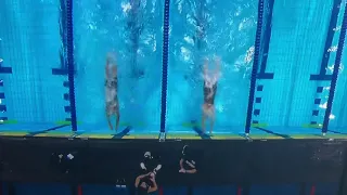 Breaststroke flipturn Underwater view