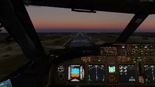 MSFS PMDG B737 Landing at Ondjiva