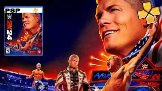 WWE 2k24 PSP New Mod - Seth Rollins VS Cody Rhodes - WWE 2k24 PSP Android Gameplay