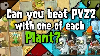 Can you beat PVZ2 with only one of each plant?