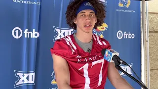 KU QB Jason Bean explains why he’s at Kansas after the Jayhawks second practice of the 2021 season