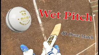 GoPro Batsman Helmet Camera Cricket View ! Wet Pitch