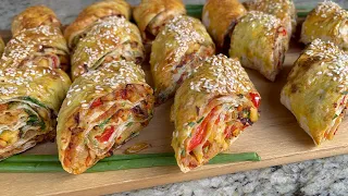 Сочные Хрустящие Закусочные Рулетики из Лаваша-Вкуснятина!