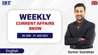 Weekly Current Affairs Show || 25 Jan - 31 Jan 2021 || By Kumar Sambhav Sir