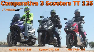Prueba comparativa - 3 Scooters TT: Aprilia SR GT 125, Kymco DTX 125, MH VR10 125
