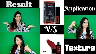 Nykaa Matte Liquid Lipstick v/s Stay Quirky Liquid Lipstick || Detailed Review +  Application ||