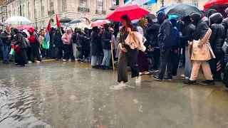 Flooding at Central London After The Heavy Rain | London Rain Walk 4K HDR