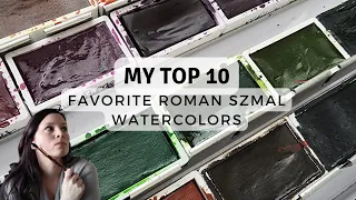 My 10 Favorite Roman Szmal Watercolors | Swatching Bliss Time!