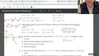 Year 12 Maths Methods on Stationary Point Question 3