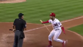 9/20/2018 - Washington Nationals' Bryce Harper Goes "Bryce Harper" on Ump