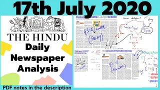 The Hindu Newspaper Analysis 17 July 2020 | Current Affairs for UPSC CSE/IAS |