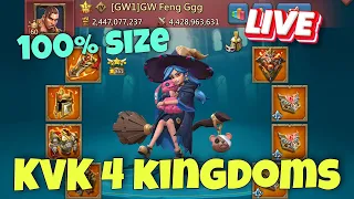 Lords Mobile - FIRST KVK LIVE. ON STRONGEST ACCOUNT IN GAME. 100% SIZE BOOST. LETS GO