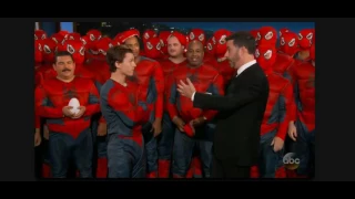 Real Tom Holland Spider-Man: Homecoming backflip on Jimmy Kimmel LIVE