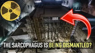 What happened to the old sarcophagus in Chernobyl?