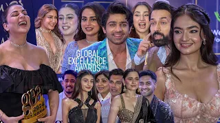 UNCUT - Global Excellence Awards 2024 | Sar-studded Redcarpet | Ayesha, Isha, Abhishek, Shraddha