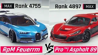Asphalt 9 - RpM_Feuerrm Vs Pro™| Asphalt 89 | MAX Rimac C2 VS MAX Bugatti Chiron