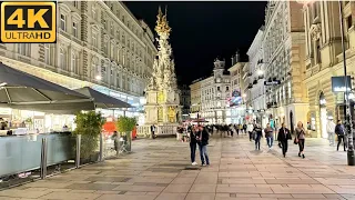 Vienna, Austria night walking tour 4K HDR /Vienna city Center