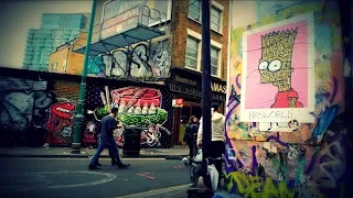 Guitar Musicians in Brick Lane, London.