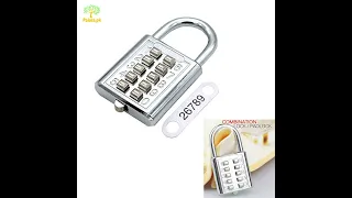 PalosaPk Steel 10-Digit Safe And Lock Your Luggage PIN Hand Bag Shaped Combination Padlock