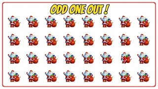 Find The Odd Christmas Emoji Out - Find Odd Santa Emoji Out