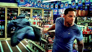 Will Smith throws a robber through a wall | Hancock | CLIP