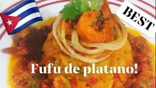 Fufu de plátano con Camarones