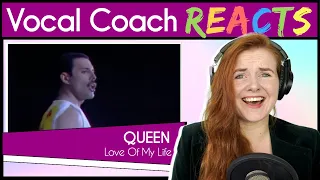 Vocal Coach reacts to Queen - Love Of My Life (Freddie Mercury Live)