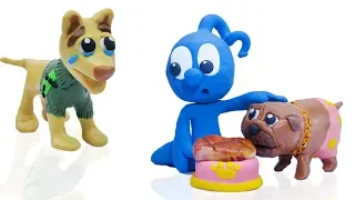 CLAY MIXER: RICH DOG POOR DOG 💖 Play Doh Cartoons