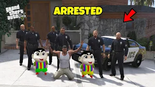 GTA 5 : FRANKLIN, SHINCHAN AND PINCHAN GOT ARRESTED 😯