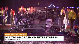 Wrong-way driver causes crash and shuts down traffic on I-64