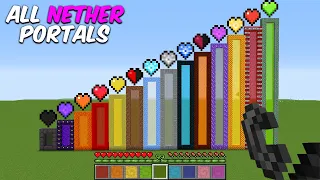 what if all nether portals with different hearts existed in Minecraft?