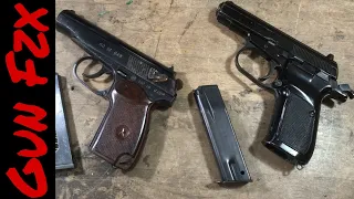 Makarov  vs  CZ 82 83  in  9 x 18