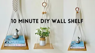 Easy diy wall shelf | Macrame Wall Shelf | Floating  wall shelf