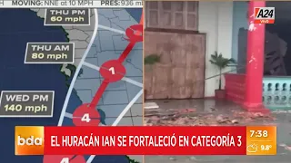 El huracán Ian cada vez más peligroso: asciende a categoría 4 I A24