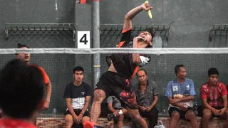 Tarung Bebas Badminton Terbaik Raja Smash Tarkam. JUAL BELI PUKULAN JUMP SMASH Fahmi ketemu Galuh