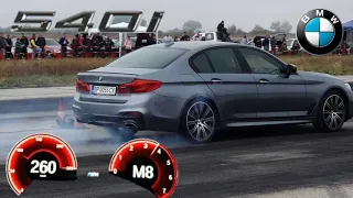 Bmw 540i G30 340Hp - Accelerate 0-260km/h, Exhaust sound & Races