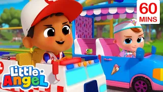 Baby John's Toy Car Race | Little Angel Best Cars & Truck Songs for Kids | Moonbug Kids