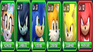 Sonic Forces - My All 6 Runners Can Be To MAX Level - Movie Sonic and Knuckles Challenger Gameplay