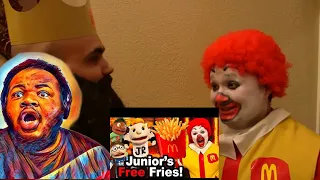 SML Movie: Junior's Free Fries! (REACTION) #sml #bowserjunior #mcdonalds 😂🍟