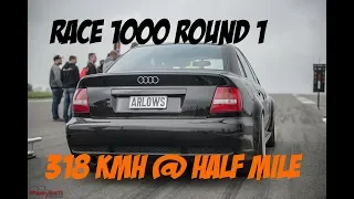 318 Kmh RS4 Limo von Philipp Kaess beim Race 1000 Round 1 / Halbe Mile Team Arlows Hannover Hardcore
